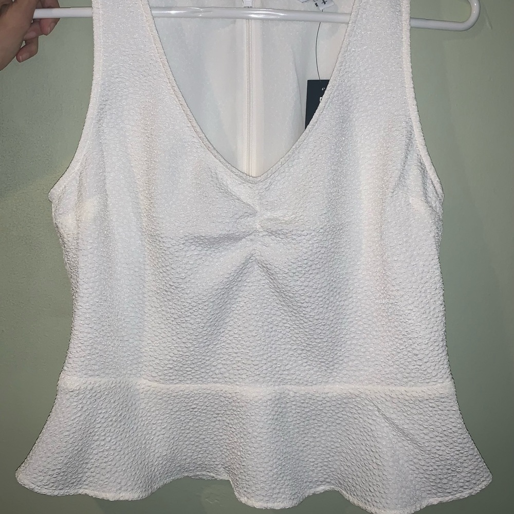 BRAND NEW Express White Smock Tank Top
